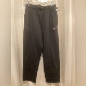 Champion Navy and White Sweatpants with Logo Detail